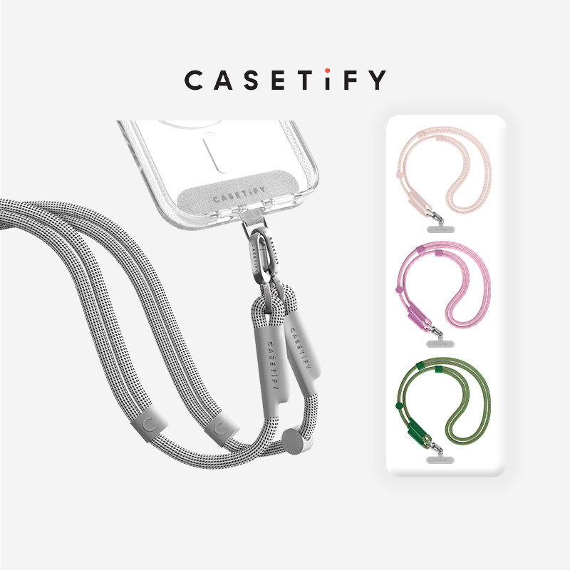 Phone Accessories Usa - CASETiFY Gewebtes Kordel-Handyband-Set Cool Gray /