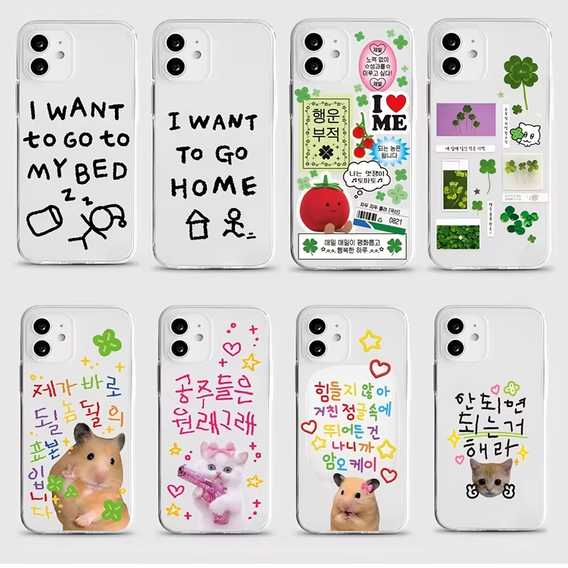 Phone Accessories To Sell - Koreanische Ins-Stil Süße Vierblättrige Kleeblatt Handyhülle