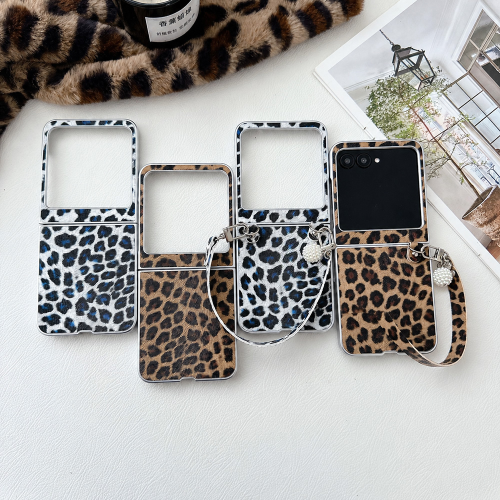 Phone Accessories Usa - Leopardenmuster Klappbare Handyhülle für Motorola Razr