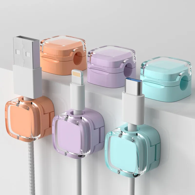 Phone Accessories Hooks - VIKEFON 6 Stück magnetische Kabelmanagement-Clips, mehrfarbiger