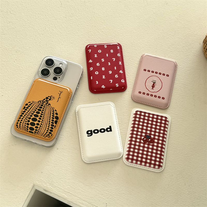 Phone Accessories For Teens - Niedliche Cartoon PU-Leder Magnetische Kartenhalter-Handyhülle mit