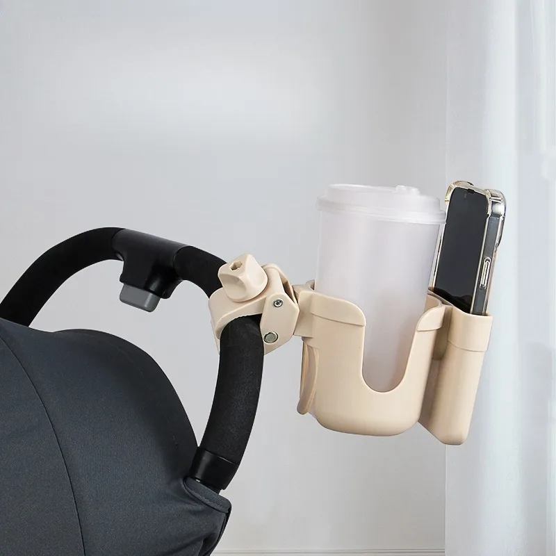 Phone Accessories Design Shop - Universeller Kinderwagen-Handyflaschenhalter – Dual-Cup-Design mit Anti-Shake-Schloss,