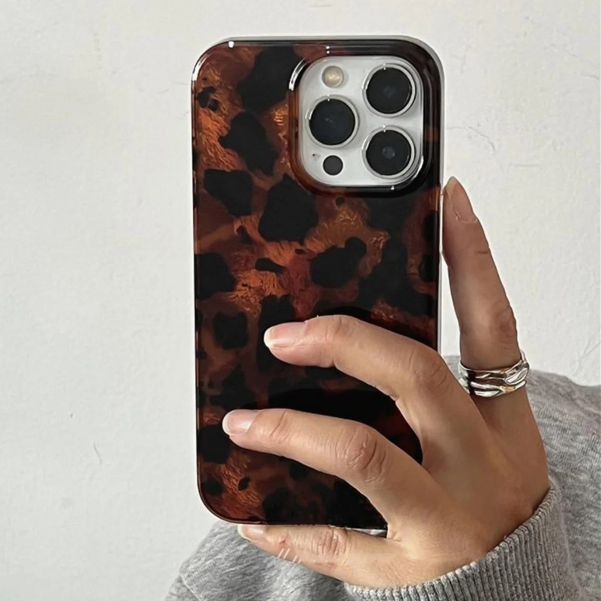 Phone Accessories To Sell - Retro-Amber-Textur Laser-Handyhülle für iPhone 16 17