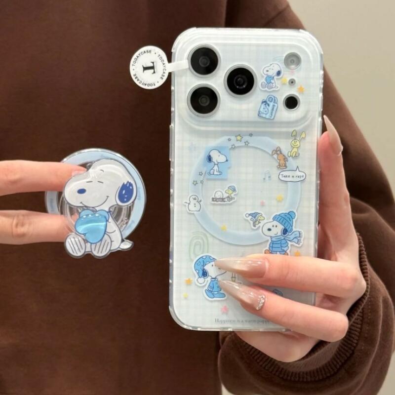 Phone Accessories From China - Snoopy Handyhülle Kawaii Blaue Schneemann-Themenserie Handy-Schutzhülle