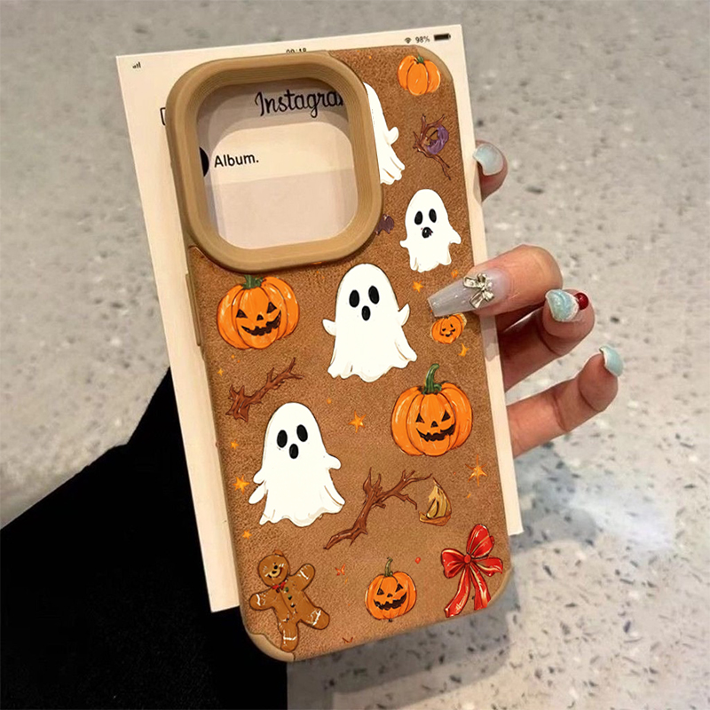 Phone Accessories To Sell - Halloween Niedliche Kürbis-Geister-Handyhülle für iPhone 17