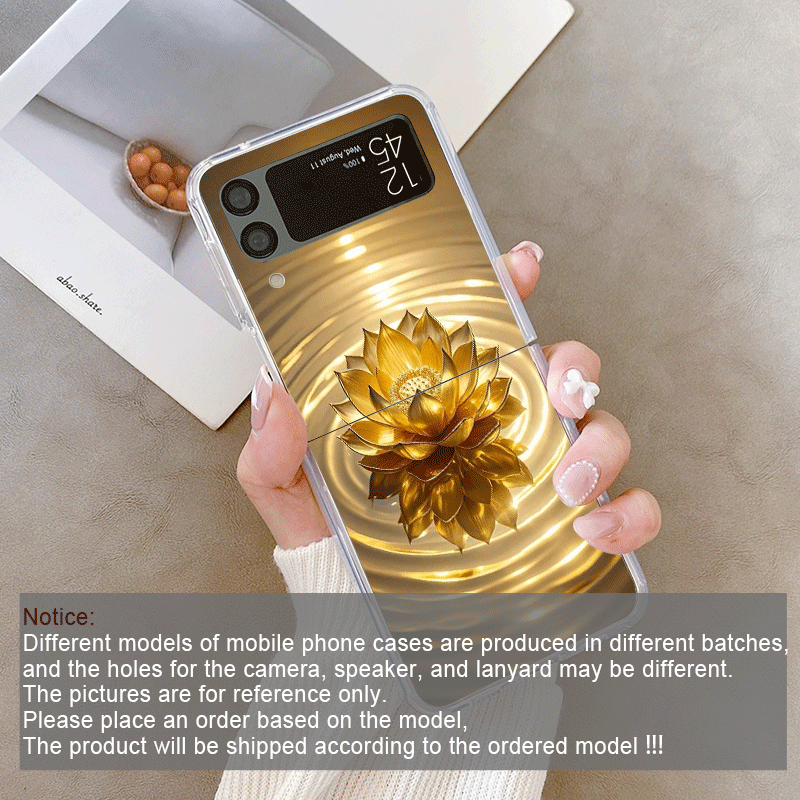 Kreative goldene Lotusblumenmu – Z Phone Accessories Bewertung und Preis