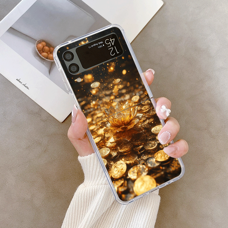 Kreative goldene Lotusblumenmu – Z Phone Accessories Bewertung und Preis